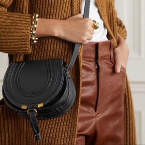 CHLOE Marcie Mini Saddle Purse in Black